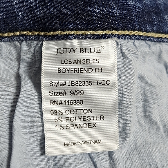 Judy Blue Blue Boyfriend Fit Jeans. Sz. 9/10 - Picture 5 of 11